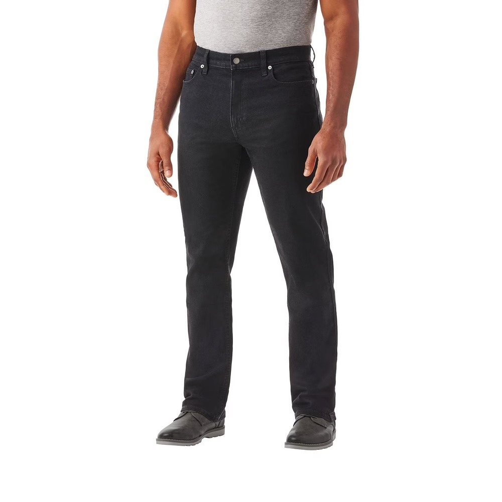 NWT Member's Mark Men's Straight Fit Premium Stretch Jeans Size 42 x 32 Black